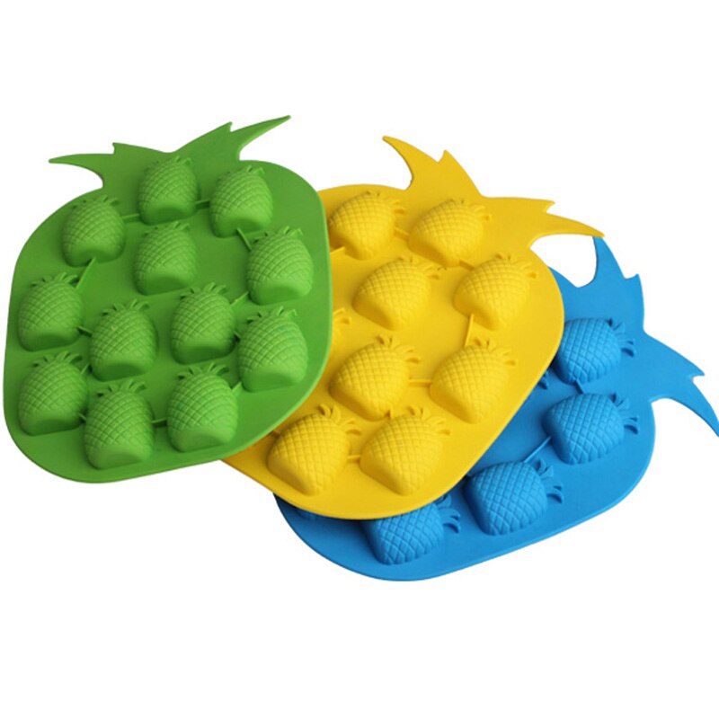 Molde de silicona para cubitos de hielo, molde para hacer hielo con forma de piña, molde para bebidas de de Bar, molde para hielo congelado, utensilios de cocina para beber DIY