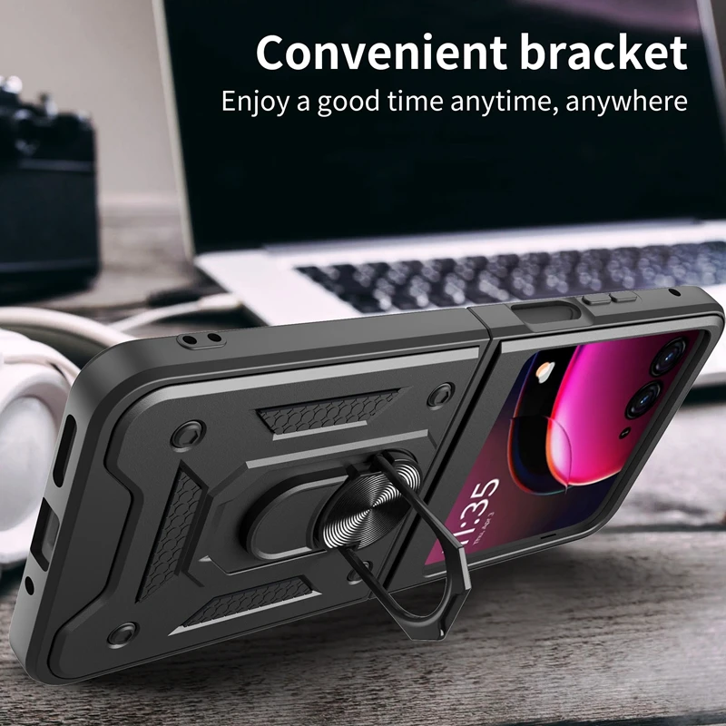 Armor Shockproof Case Voor Motorola Razr 50 40 Ultra Moto Razr + Plus 2024 2023 Cover Met Ring Magnetische houder Coque Fundas