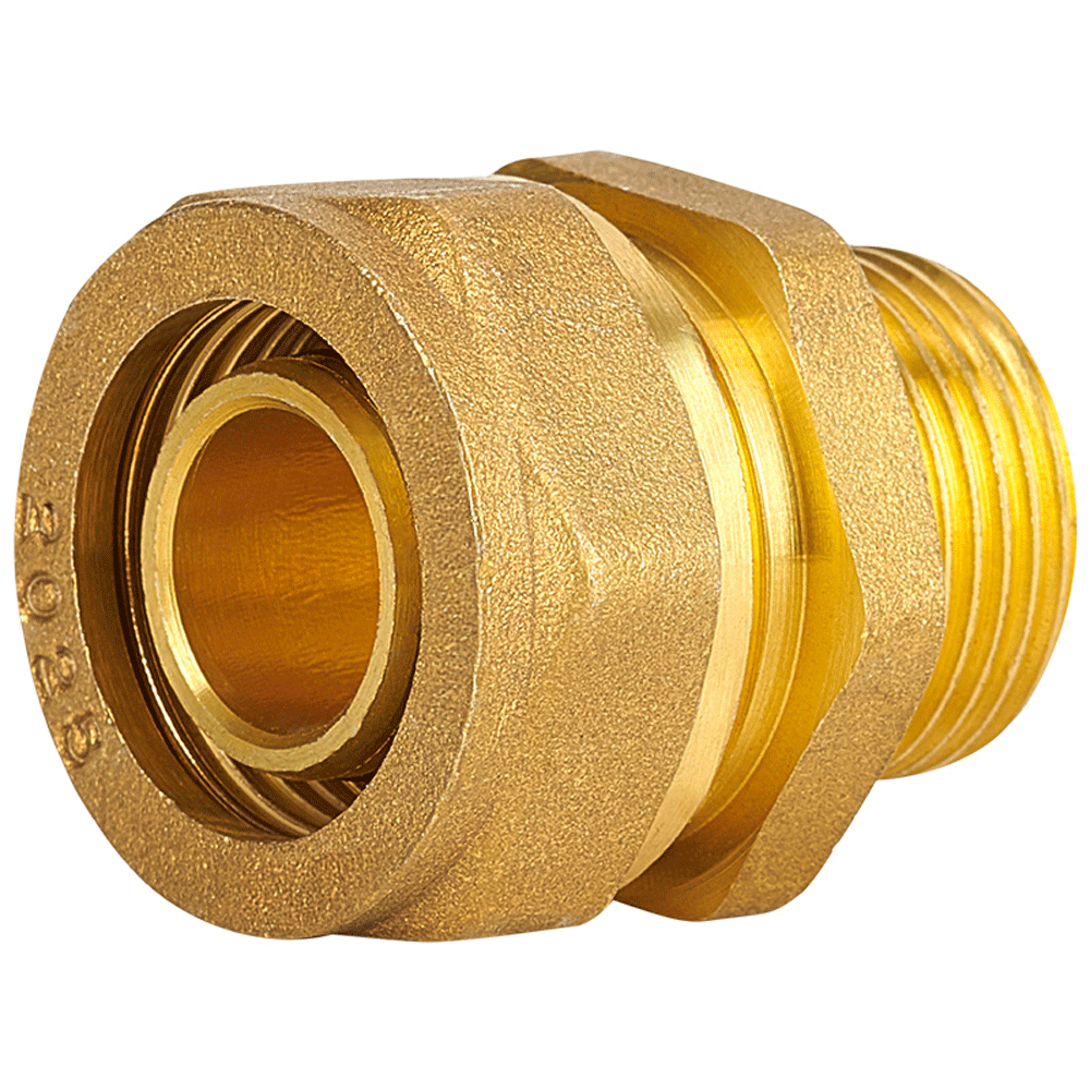 Nickel Plated Brass DN15 DN20 Male BSPP Thread Straight Pex Pipe 1216/1418/1620/2025/2632 Fitting Aluminum Plastic Pipe Fittings