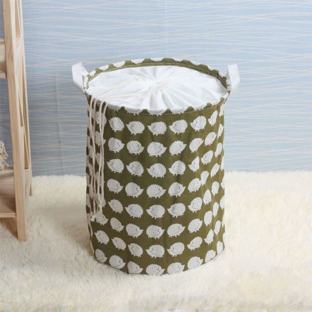 Large Capacity Drawstring Laundry Hamper Canvas Storage Bag Organizer With Handle Bin Folding Collapsible Laundry Basket