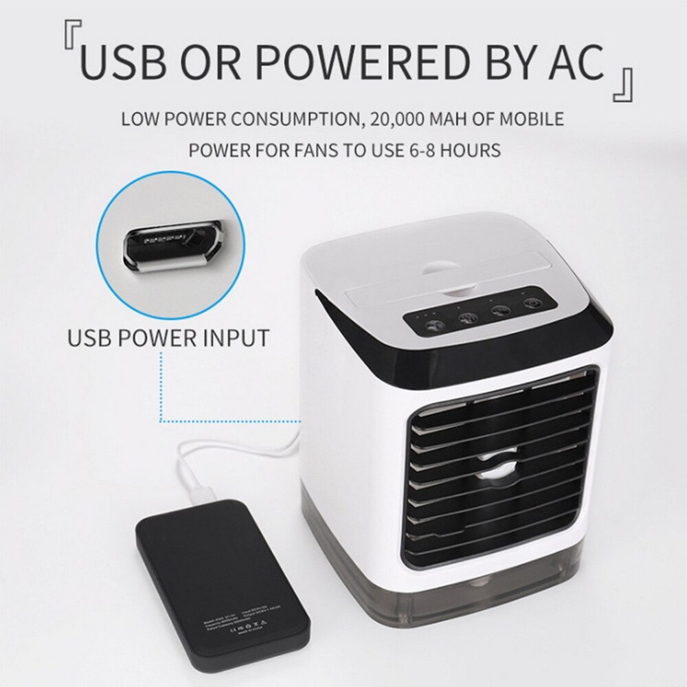 Air Conditioner USB Air Cooler Refrigeration Humidifier Purifier Mini Portable Vehicle Home Air Cooler Fan with Remote Control
