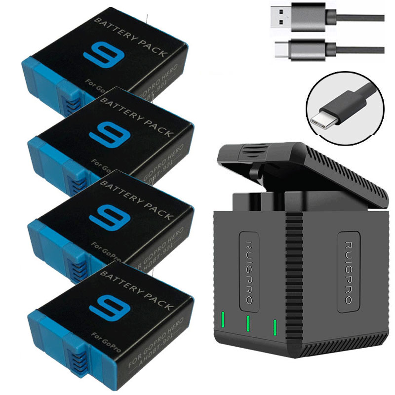 Código completo bateria go pro hero 9 bateria para gopro hero 9 hero9 acessórios da câmera preta