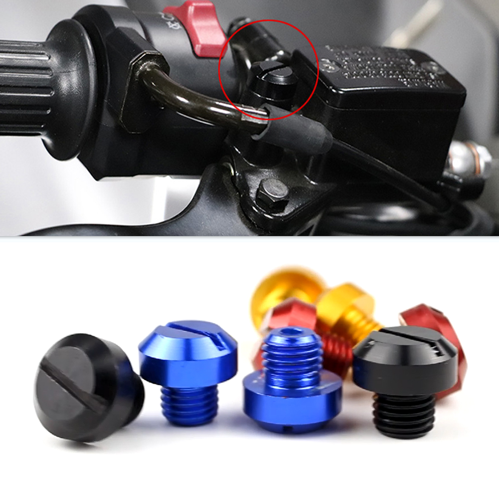 2 stk universal motorsykkel skruer  m10*1.25 speil hull plugg skrue bolter dekker hetter med klokken for honda yamaha suzuki kawasaki