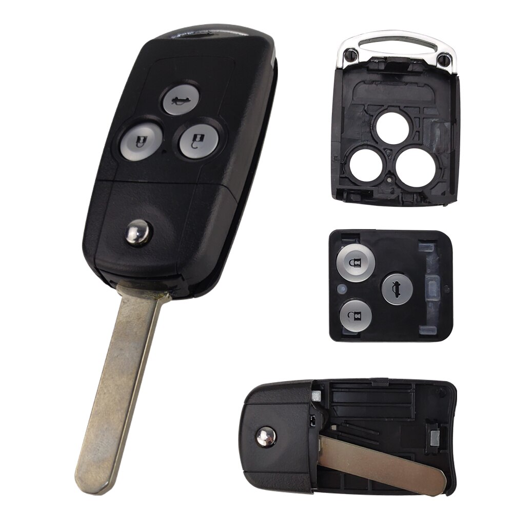 Okeytech 3 Knoppen Auto Afstandsbediening Flip Sleutelhanger Case Shell Cover Upgrade Voor Honda Voor Civic Voor Accord Jazz Crv