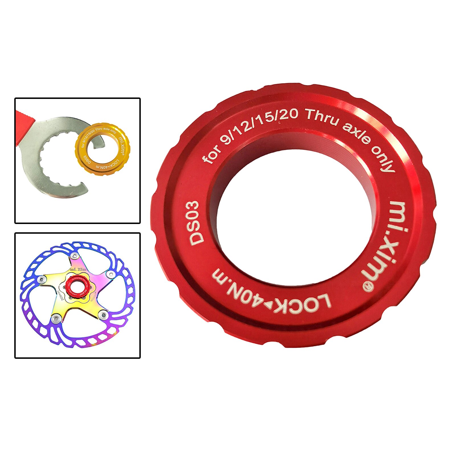 Bike Centerlock Schijfrem Om 6 Bolt Lockring Vat As Lock Schroef Cover Ring Adapter Shaft Rvs
