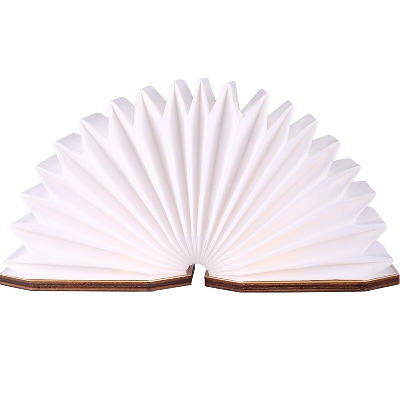 LED Portable Night Light Foldable Flip Book Light Charging Wooden Organ Light Adjustable Light Book Desk Kids Lamp