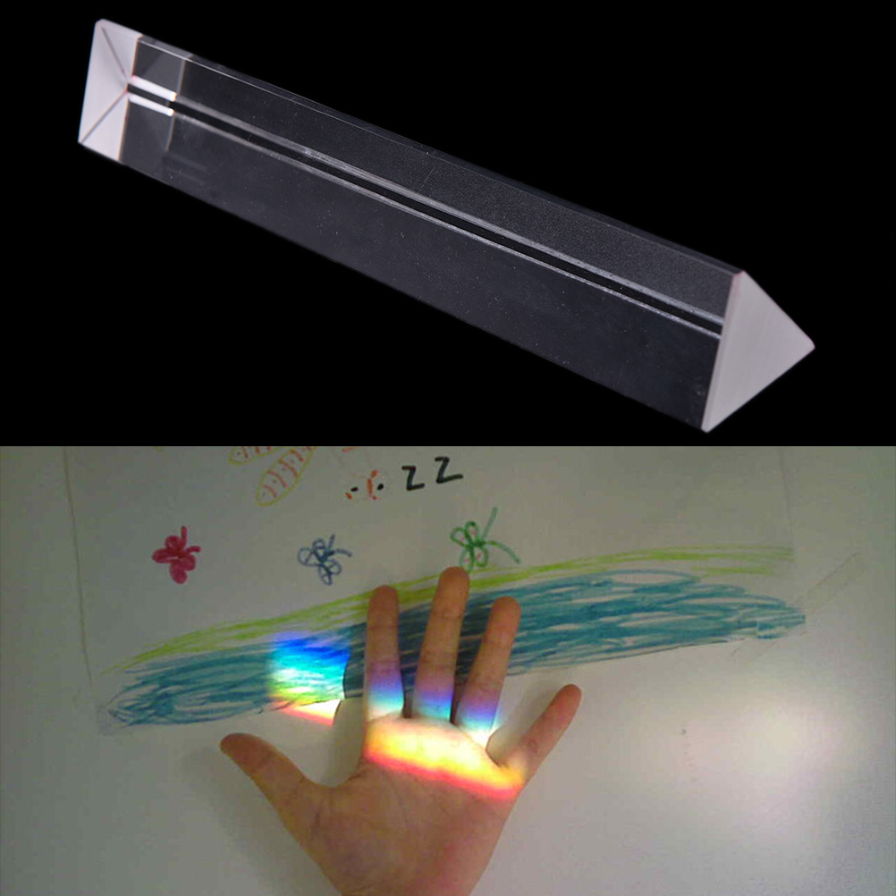 20cm mini prisme optisk glass trippel trekantet prisme refraktor fysikk eksperiment kontor skole papirvarer