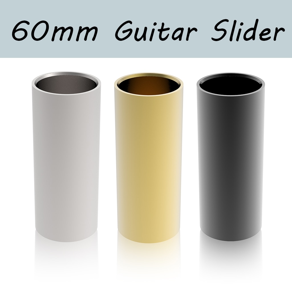 1 Stuk Gitaar Vinger Slide Golden Rvs Finger Knuck Lengte 60Mm