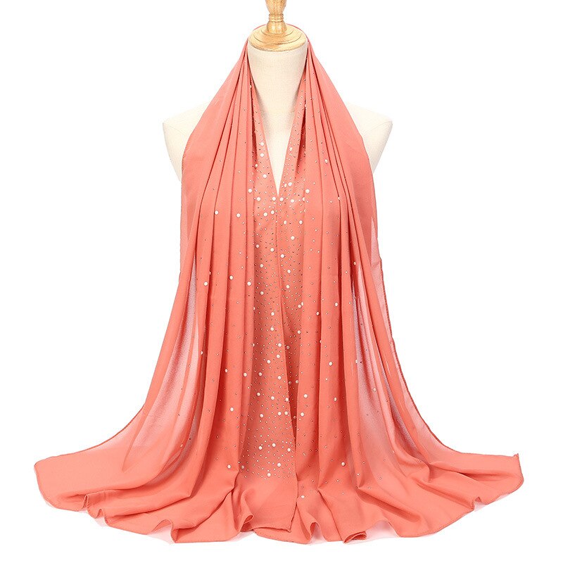 Chiffon Hijabs Schal Turbane Chiffon Schals für muslimische Schleier islamische malaysische Frauen Schleier Hijabs Schal lange Schals: cyan