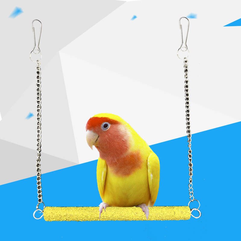 Pet Parrot Birds Toy Parakeet Budgie Cockatiel Cage Hut Nest Bird Toy Hammock Swing Toy Hanging Toy Brinquedo Pet Supplies: hanging chain