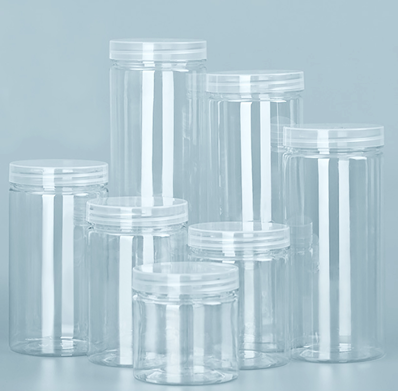 Transparenter versiegelter Tank Lebensmittel versiegeltes Glas mit Deckel Kunststoff kreisförmige Aufbewahrung eimer Dosen Nussglas Sonstiges Getreide tank