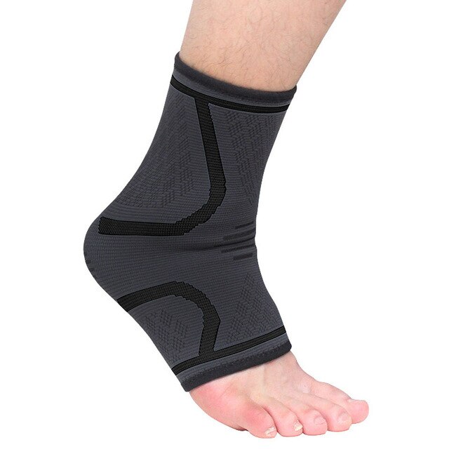1 Paar Enkel Ondersteuning Compressie Pad Vrouwen Gym Fitness Nylon Elastische Ondersteuning Voet Bandjes Protector Voetbal Enkelbrace: black / XL