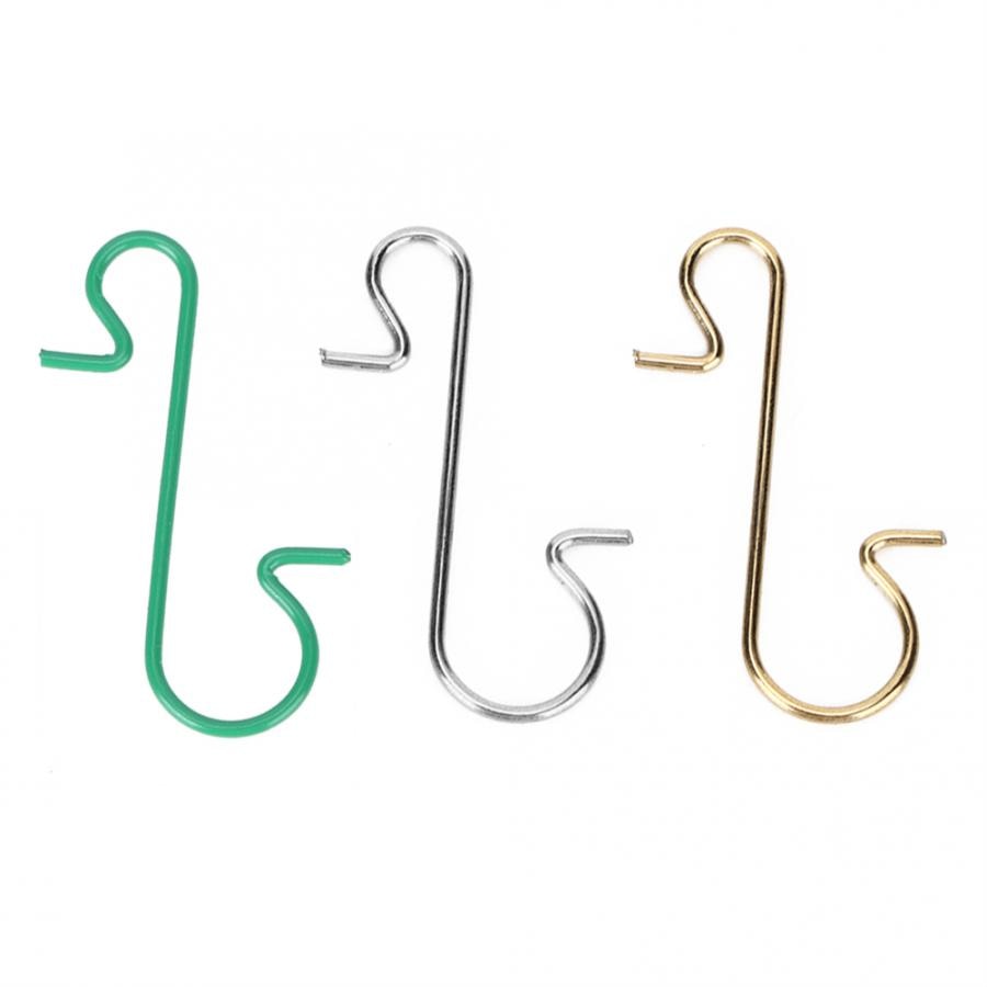 100pcs Multi-purpose Metal S Shape Hooks Christmas Tree Holder Decoration Accessory Metal Hook