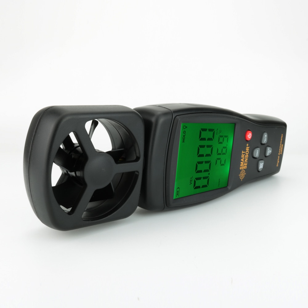 Digital Air Flow meter Anemometer AS806 0-45M/S wind speed sensor hand-held Anemometer Thermometer air flow speed meter