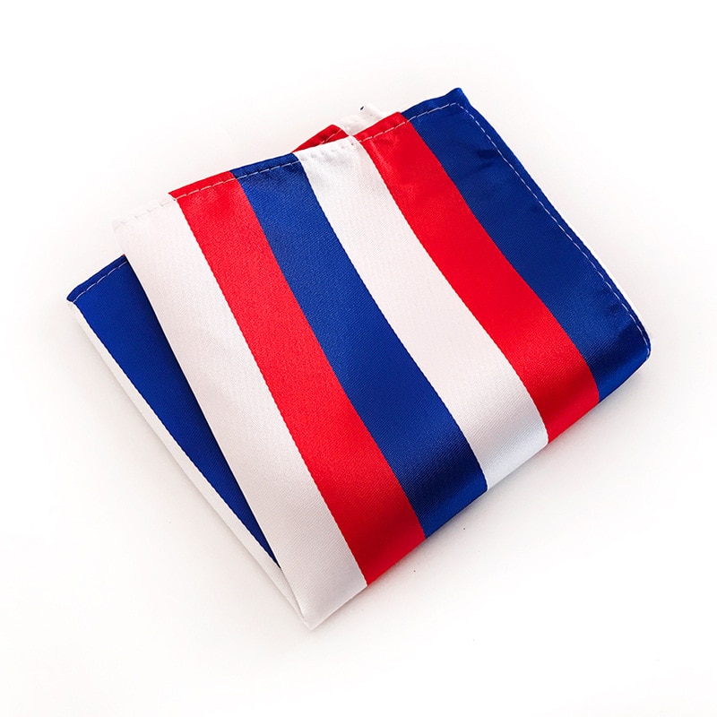 20 Style Luxury Striped Men Pocket Square Hanky Classic Wedding Party Handkerchief Soft Silk Vintage Hankies Chest Towel
