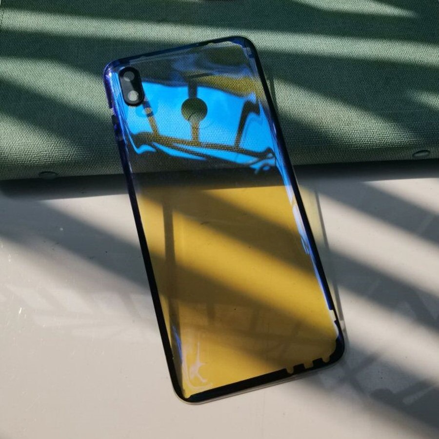 Zmodyfikowany bez Logo dla Huawei Nova 3 Nova3 tylna pokrywa tylny Panel szklany wymiana obudowy obudowy baterii + naklejka Adheisve: BlueClear With Lens