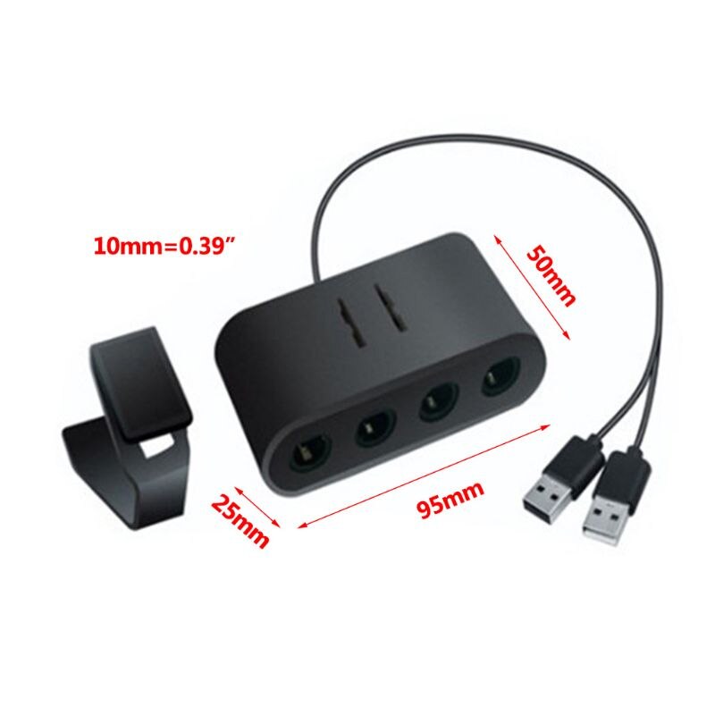 3 In 1 4 Ports GC Handle to Wiiu/PC/Switch Converter Adapter for PC Game GameCube GC Controllers Accessories