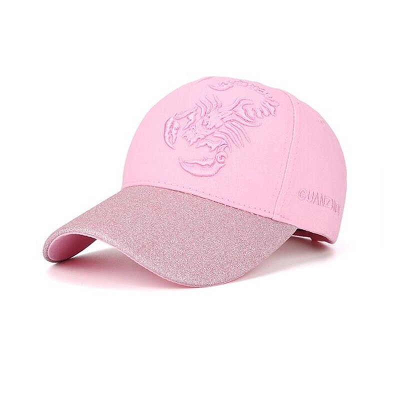 Scorpion Borduurwerk Hoed Verstelbare Snapback Trucker Golf Baseball Cap Lente Zonnehoed Voor Heren Vrouwen: pink