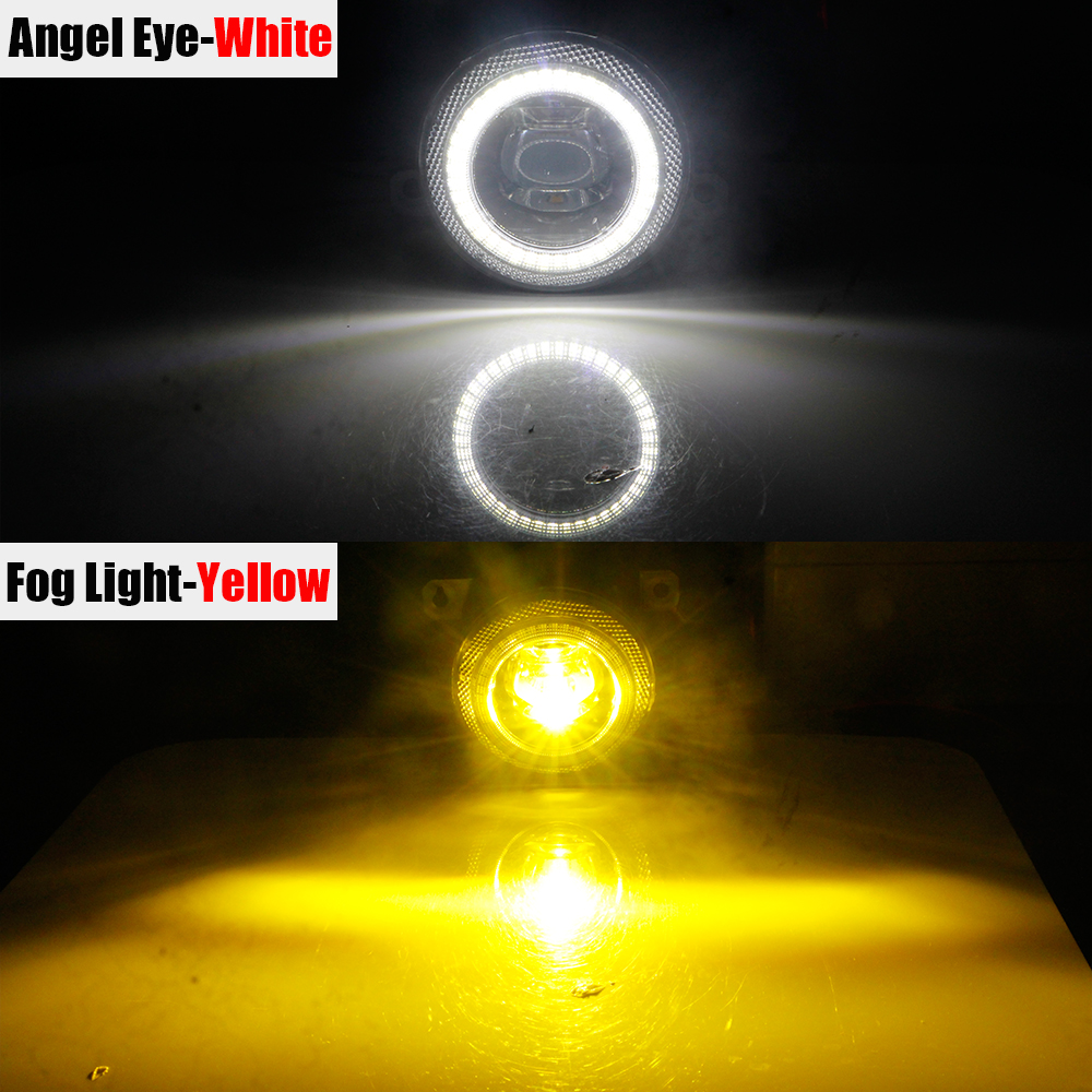 Car Fog Light LED Angel Eye Daytime Running Light 8000LM For Citroen DS3 DS4 DS5 C1 C3 C4 C5 C6 C-Crosser Jumpy Xsara Berlingo: White and Yellow