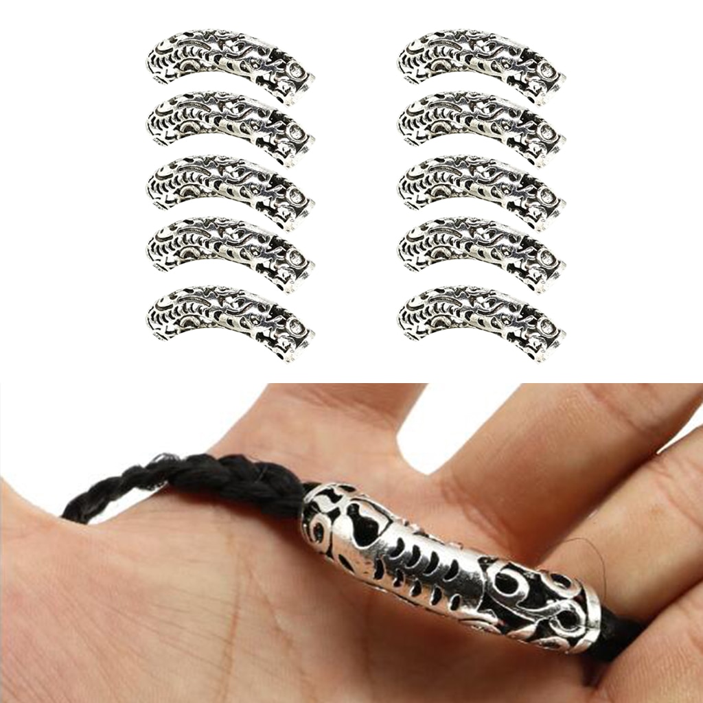 Tube perler dreadlocks snoet hår fletning ringe smykker dekorationer vedhæng sæt