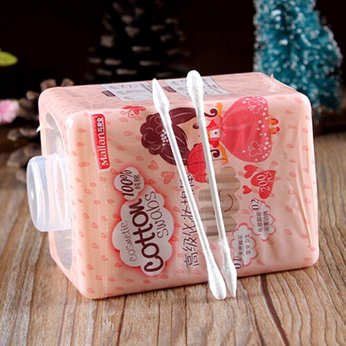 200 pièces/lot cosmétique beauté écouvillons oreille propre bijoux pointus coton écouvillons femmes santé maquillage q-conseils coton écouvillons