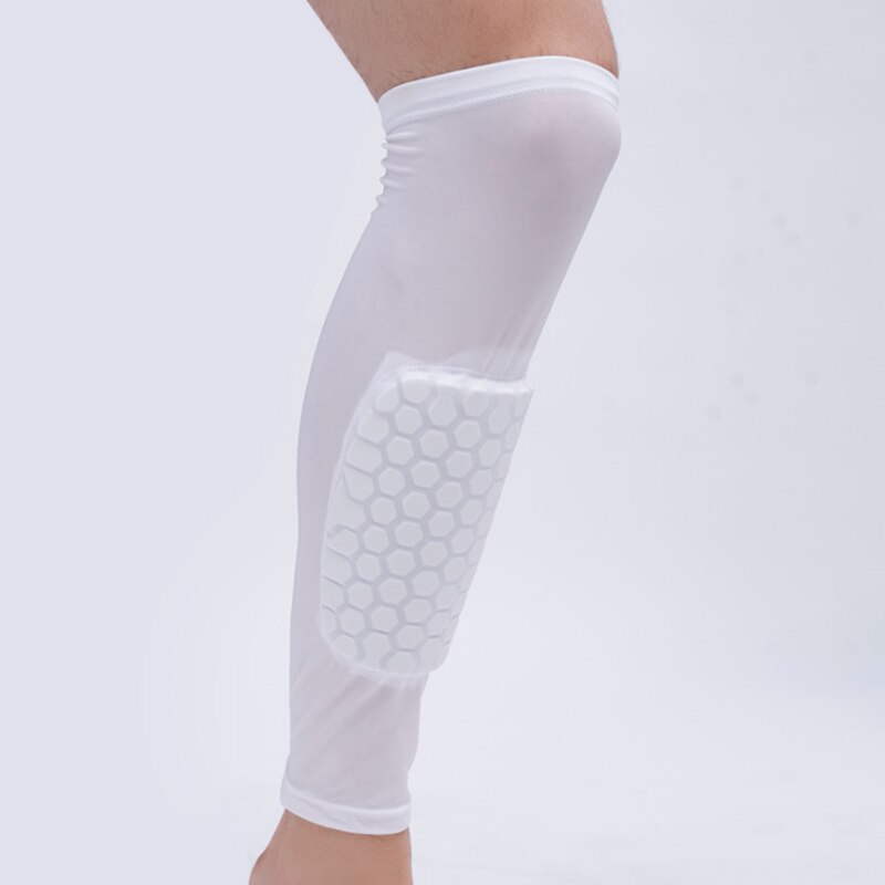 MTATMT 1Pcs Leg Support Pads Honeycomb Compression Calf Sleeve Protector Gear Knee Pads Crashproof Antislip: White / M