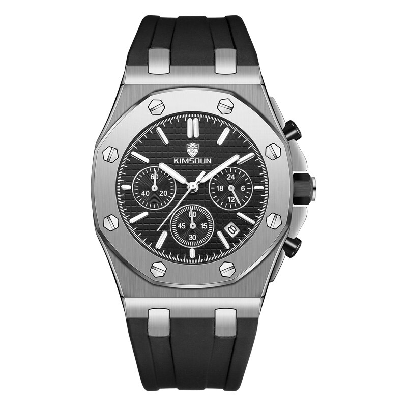 Herrklockor topp lyxmärke herr roséguld unik sportklocka herr quartz datumklocka vattentät armbandsur relogio masculino: Alternativ 6