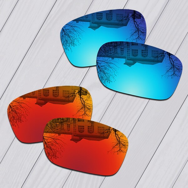 E.o.s lentes de substituição, com polarização melhorada para óculos de sol oakley jupiter squared-múltipla escolha: Fire Red-Ice Blue