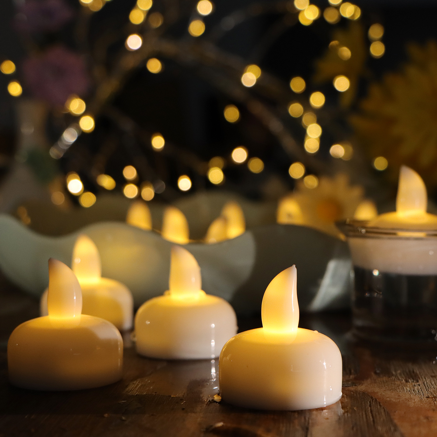 12 stücke Schwimmende Kerze Lichter LED Elektronische Kerzen Batterie Betrieben schweben auf Wasser Teelicht Für Weihnachten Hochzeit Party Dekor