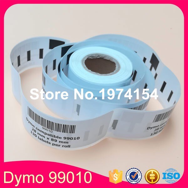 Dymo-etiqueta genérica de código de barras, 6 rollos, 99010 direcciones, 28x89mm, Compatible con LW450 Turbo
