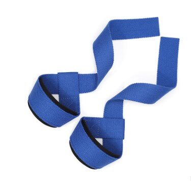 1 Paar Sport Fitness Pols Wraps Gym Ondersteuning Lifting Grip Riem Bandage Duim Brace Bandjes Bodybuilding Gewichtheffen: Blauw