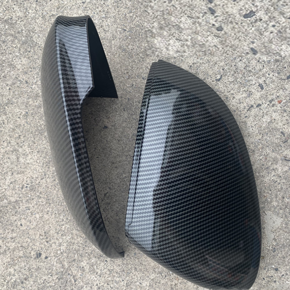 Voor Vw Golf 8 MK8 Spiegel Covers Caps Achteruitkijkspiegel Case Cover Carbon Look Heldere Zwarte Covers