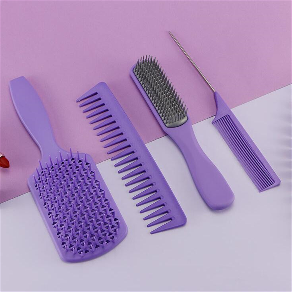 4 Stks/set Professionele Kappers Combs Detangling Hair Borstel Haar Kam Snijden Massage Kapper Gereedschap Salon Accessoires