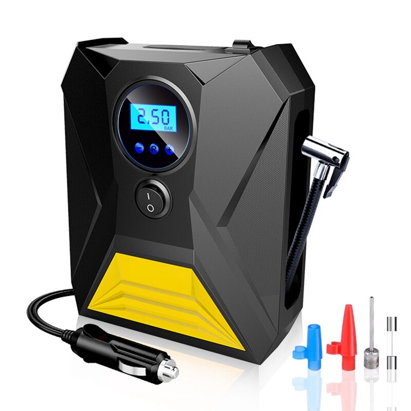 Auto Air Compressor Draagbare Tire Inflator 12V Voor Auto Banden Met Led Licht Manometer Voor Fiets, motor, Bal