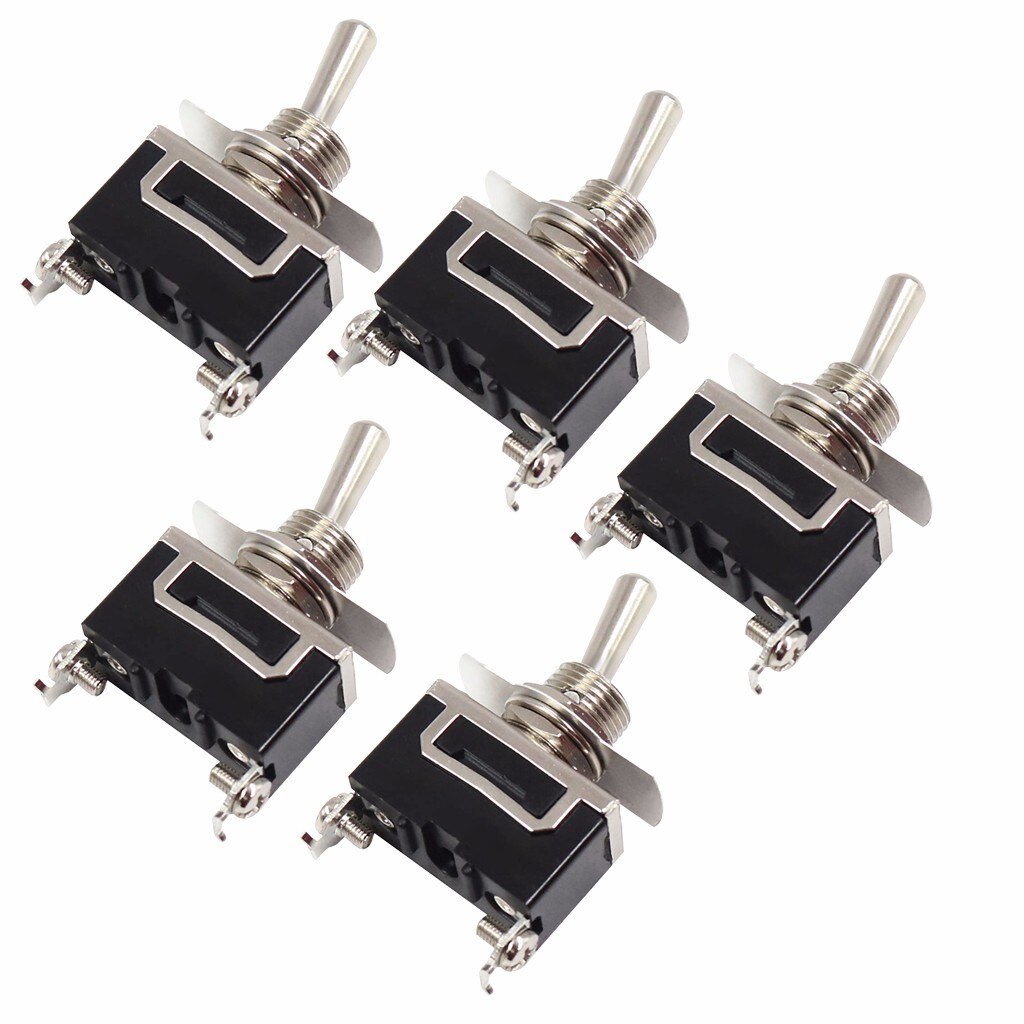 Toggle Switch Single Pole Double Throw Rocker Switch SPST 2-pin ON / OFF 12V 24V 220V 230V 15A 250V 5 Pieces