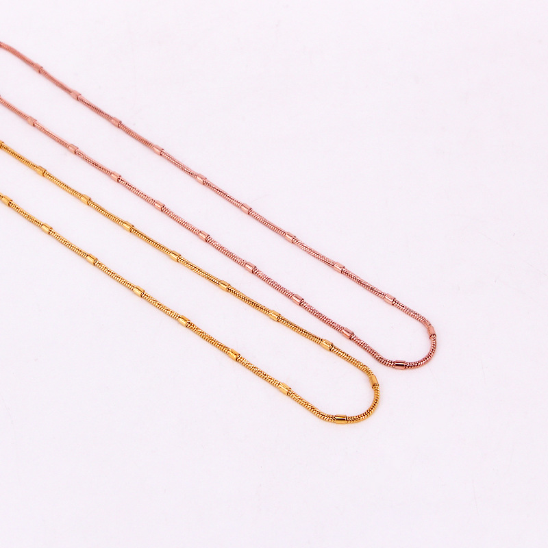 Simple Sieraden Party Knotty Snake Bone Ketting Rvs Vrouw Ketting