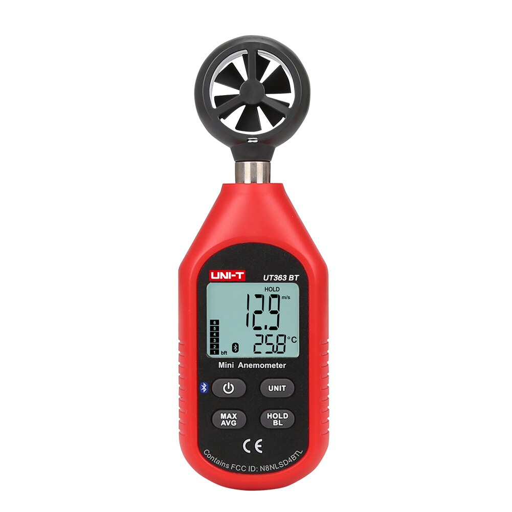 Backlight Bluetooth Wind Speed Meter Outdoors Sports Windsurfing Digital Anemometer LCD Display Mini Handheld Multipurpose