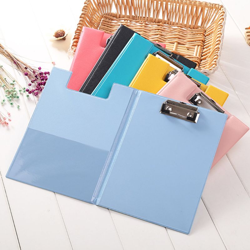 1PC Random A5 Waterproof Clipboard Writing Pad File Folder Document Holder School Supply
