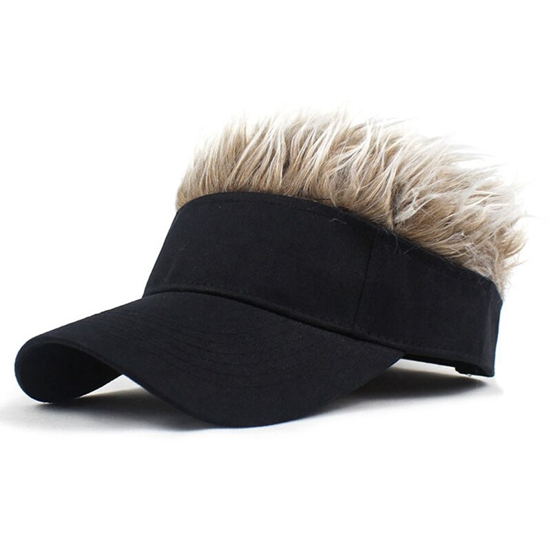 Gorra de béisbol con pelos con púas, peluca, sombrero de béisbol con pelucas con púas, sombrilla concisa informal para hombres y mujeres, visera ajustable, 2022