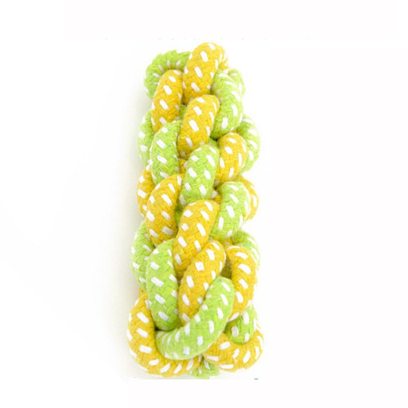 Funny Pet chew toy Dog Toy Dog Chews Cotton Rope Knot Ball Grinding Teeth odontoprisis Pet Toys Lar Pet interactive Nov06: E