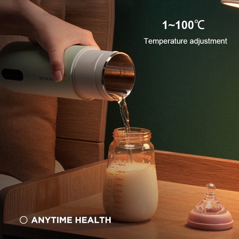 220V przenośne elektryczne czajnik podgrzewany kubek 350ML regulacja temperatury butelki wody inteligentny czajnik wodny kubek termiczny o niskiej mocy