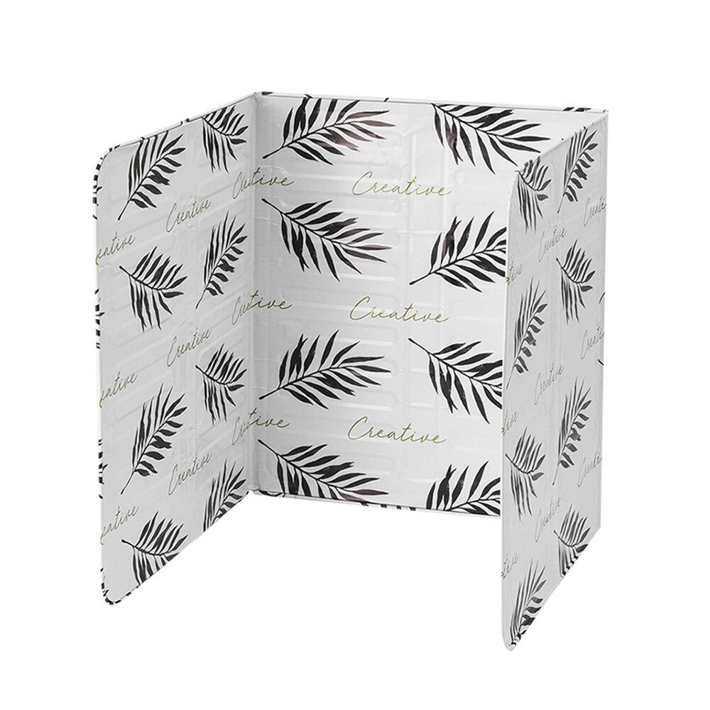 Kaktus tryckt aluminiumfolie olja block olja barriär spis laga anti-stänk olja baffel värmeisolering köksredskap: 84.5 x 32.7cm blad