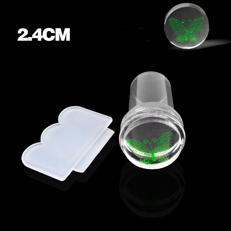 Dual-ended Silikon Nail art Stamper Mit Schaber 17 Stile Opt Gelee Stanzen Set Für Transfer Stempel Platten Bild nagel Werkzeuge: NO.17