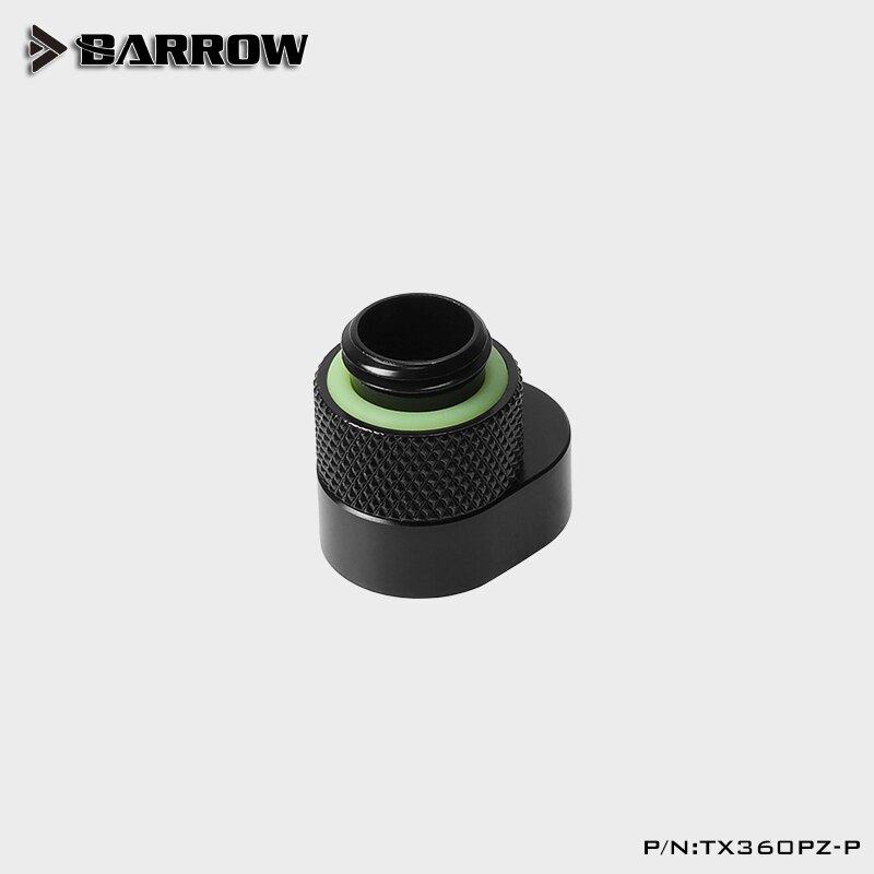 Barrow G1/4" 360° Rotary Offset Adapter Male to Famale 6mm Fitting for Computer Water Cooling System(Mini Pom Fittings)