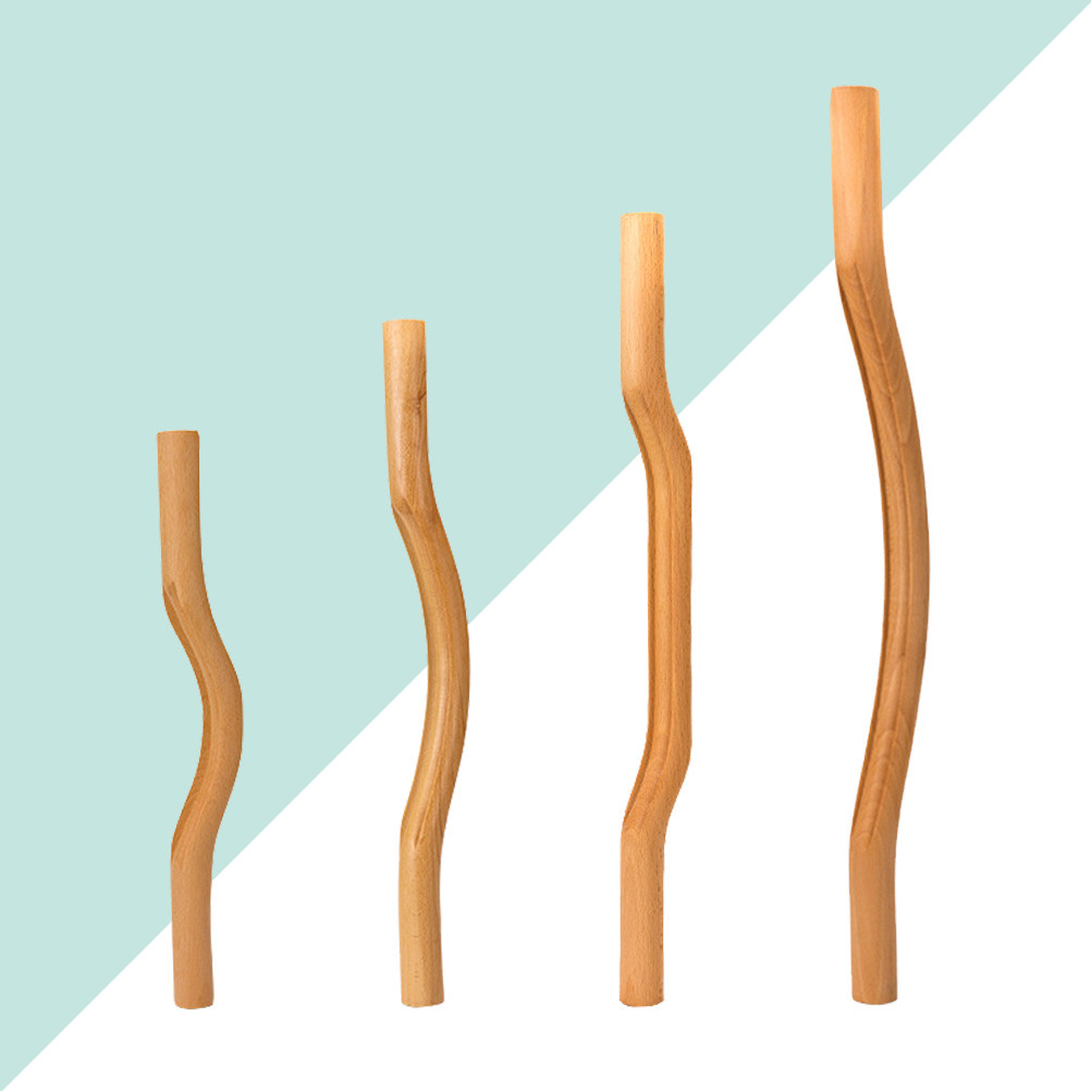 4 Pcs Wood Scraping Sticks Tendon Stick Health Care Tool for Self Myofascial Release and Trigger Point Therapy