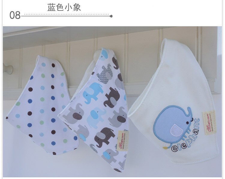 Baby slabbetjes 3pc/ lot 100%  katoenen bandana slabbetjes babykleding meisjes handdoek bandana's babykleding  b6 d 985r: 8