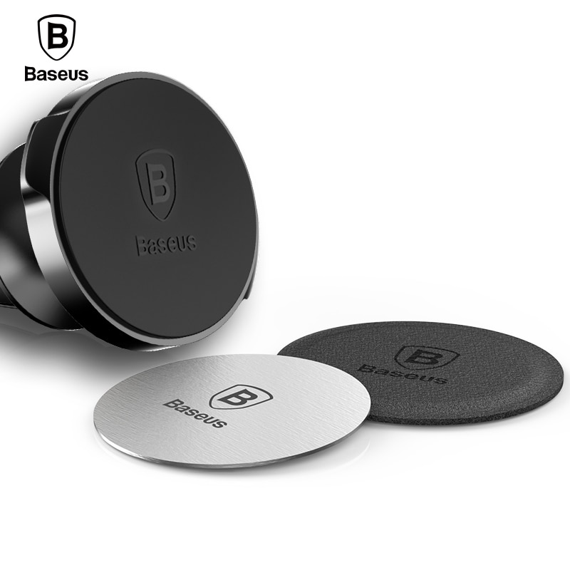 Baseus disque magnétique pour support de voiture, pour support de voiture pour téléphone, 2 pièces de feuilles de fer en métal et en cuir, utilisation de plaques, support magnétique pour support Mobile