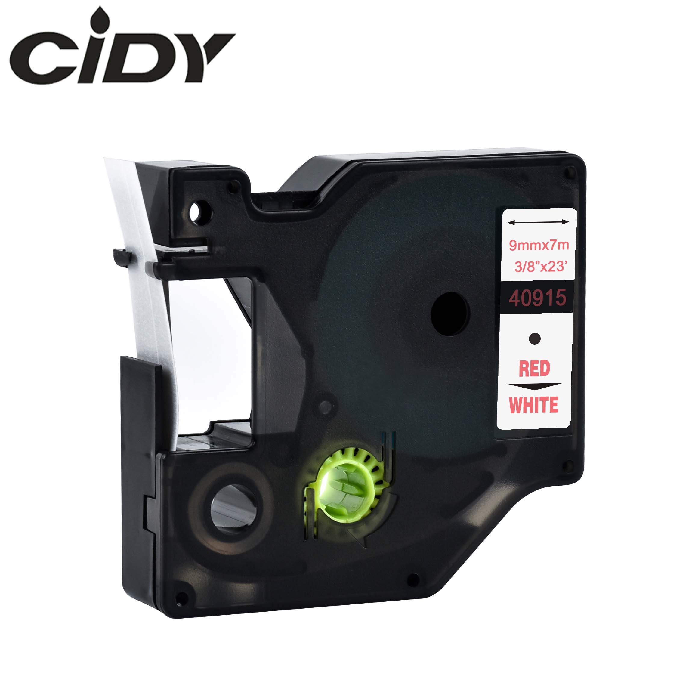 CIDY Multicolor 40913 40918 40910 9mm black on white label tape Compatible Dymo D1 manager 45013 FOR DYMO LM160 LM280 DYMO PNP: 9mm red on white