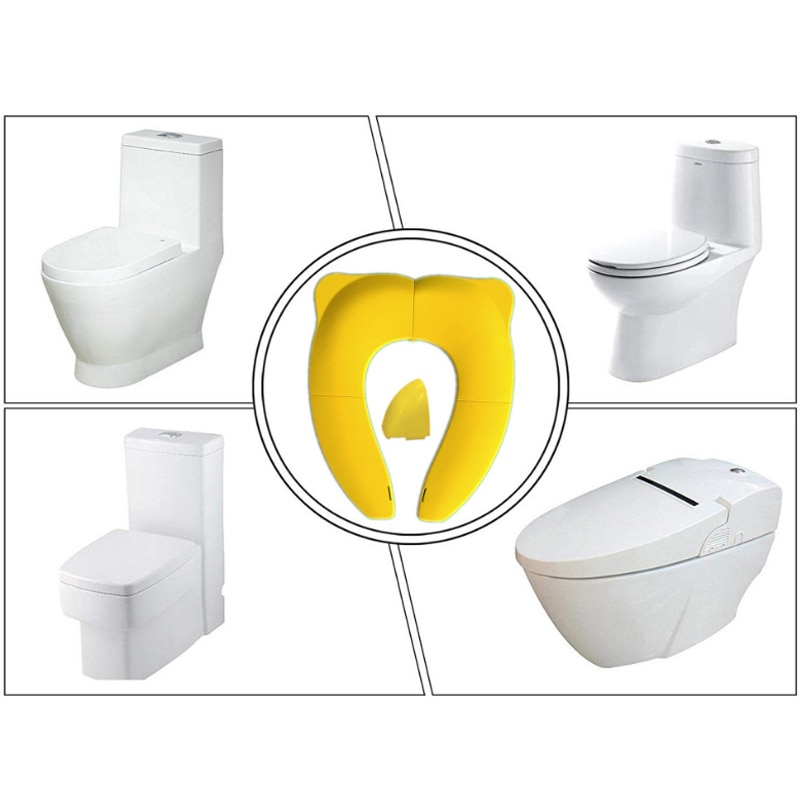 Pieghevole per Bambini Wc pad Antiscivolo per Bambini Wc pad Toilette Anello per Bambini Wc Orinatoio pad