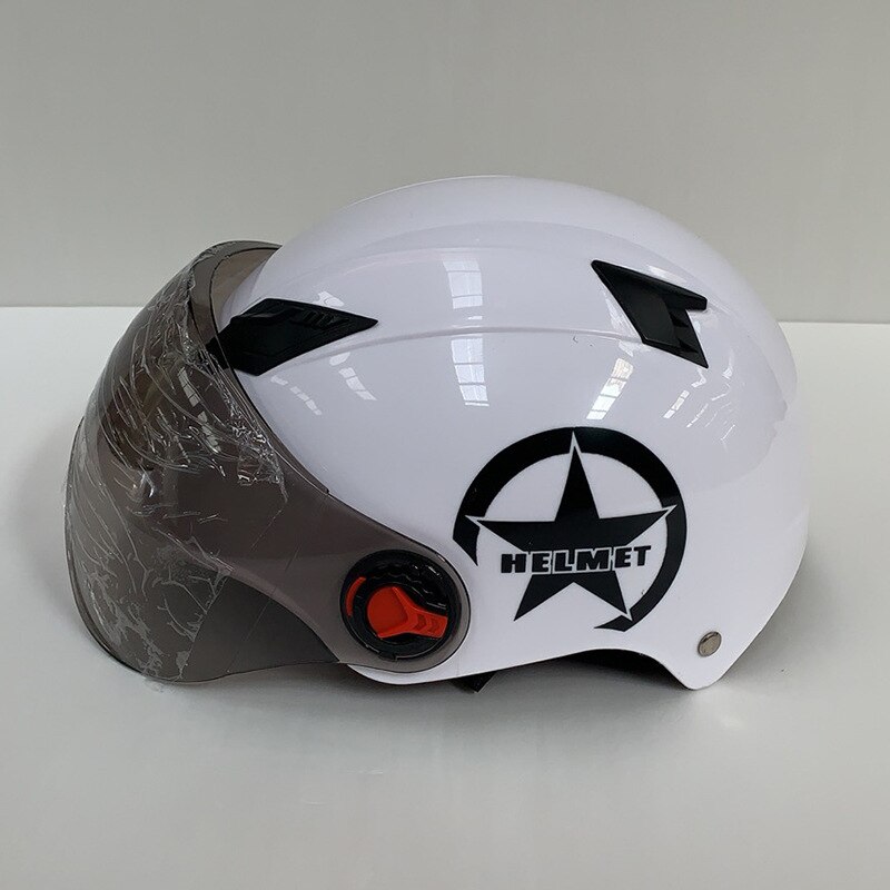 Cycling motorcycle helmet electric bicycle helmet off-road half helmet lens sun visor scooter motorcycle helmet winter men women